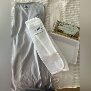 Ollie swaddle in stone grey